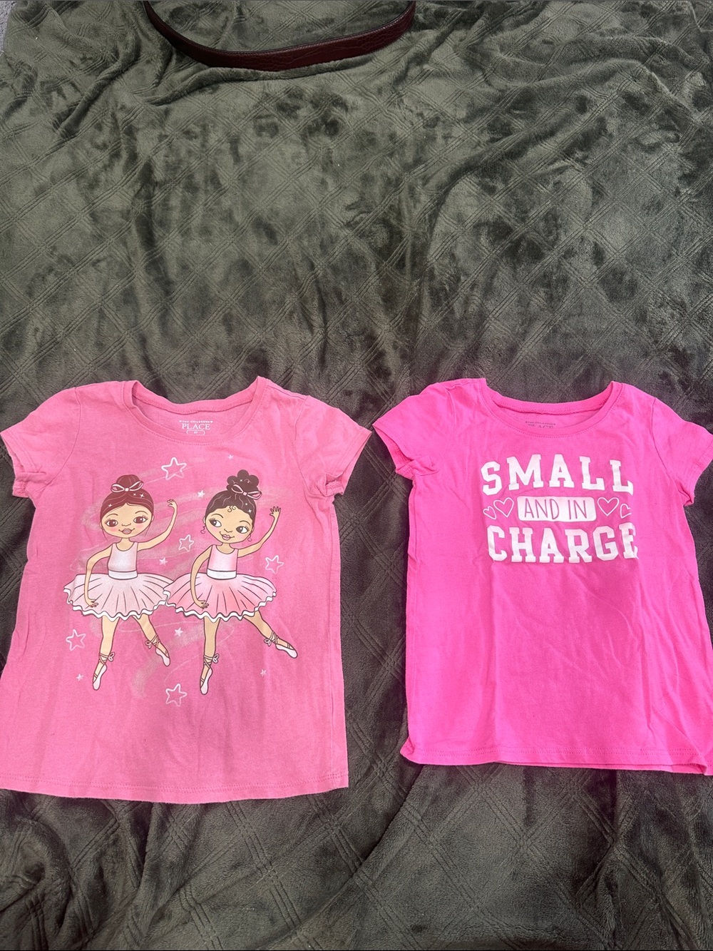 The Children's Place Girls Pink Ballet & 'Small and In Charge' Tee Set